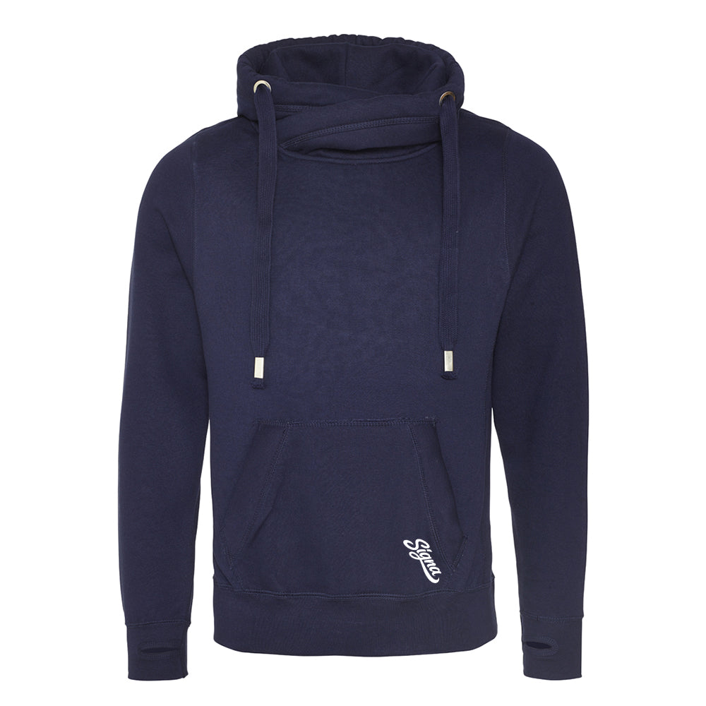 Cross Over Neck Hoodie