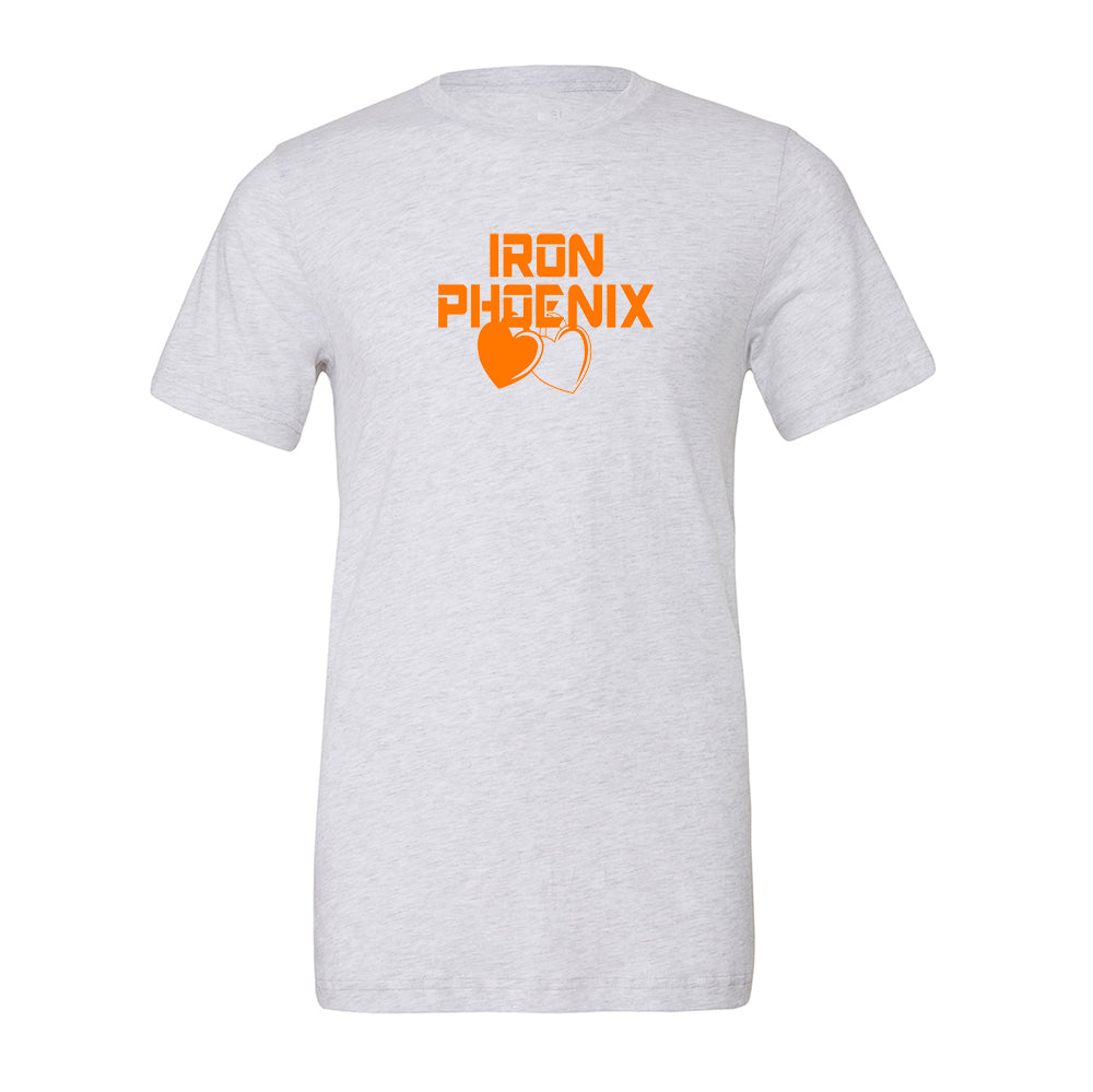 Iron Phoenix - Tri Blend T shirt - Hearts Print