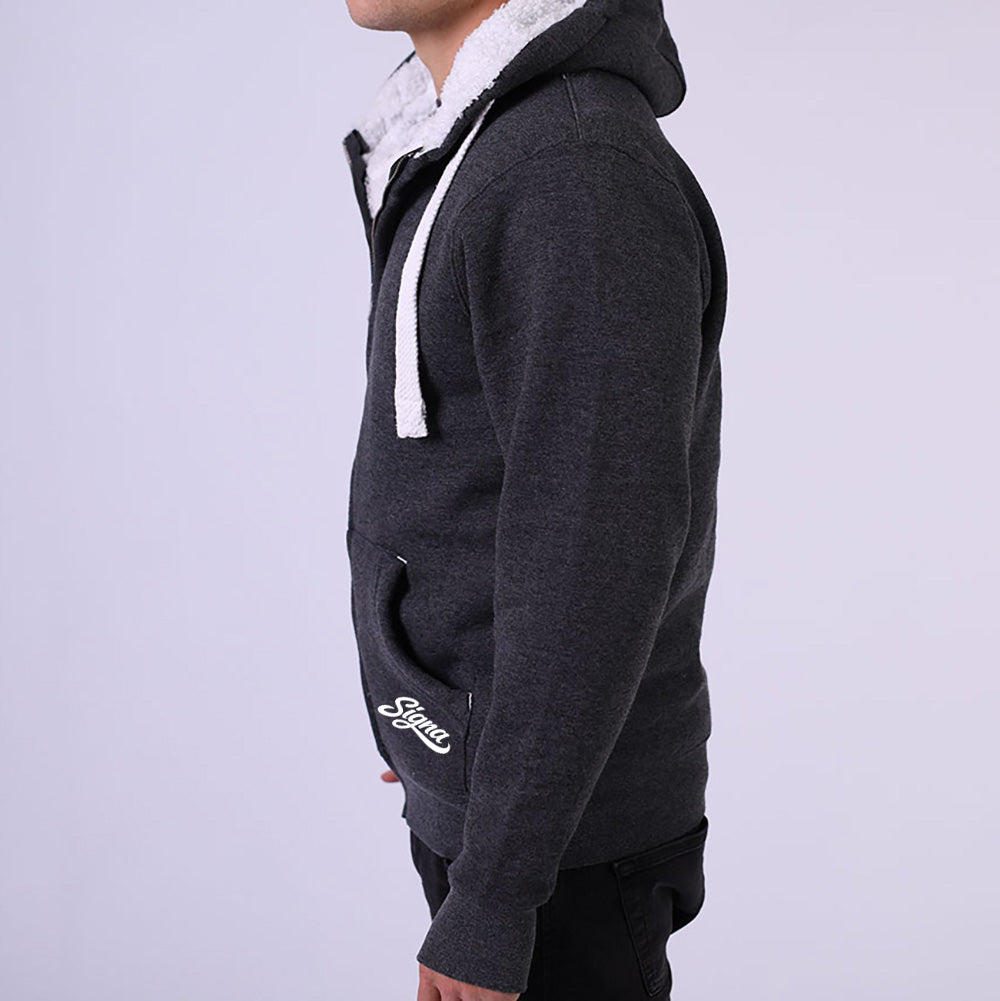 Fleece Lined Zip Up Hoodie