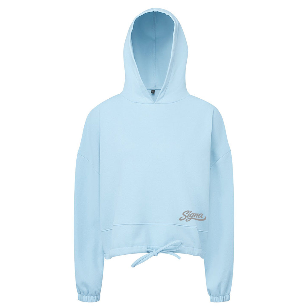 Ladies Half zip cropped hoodie