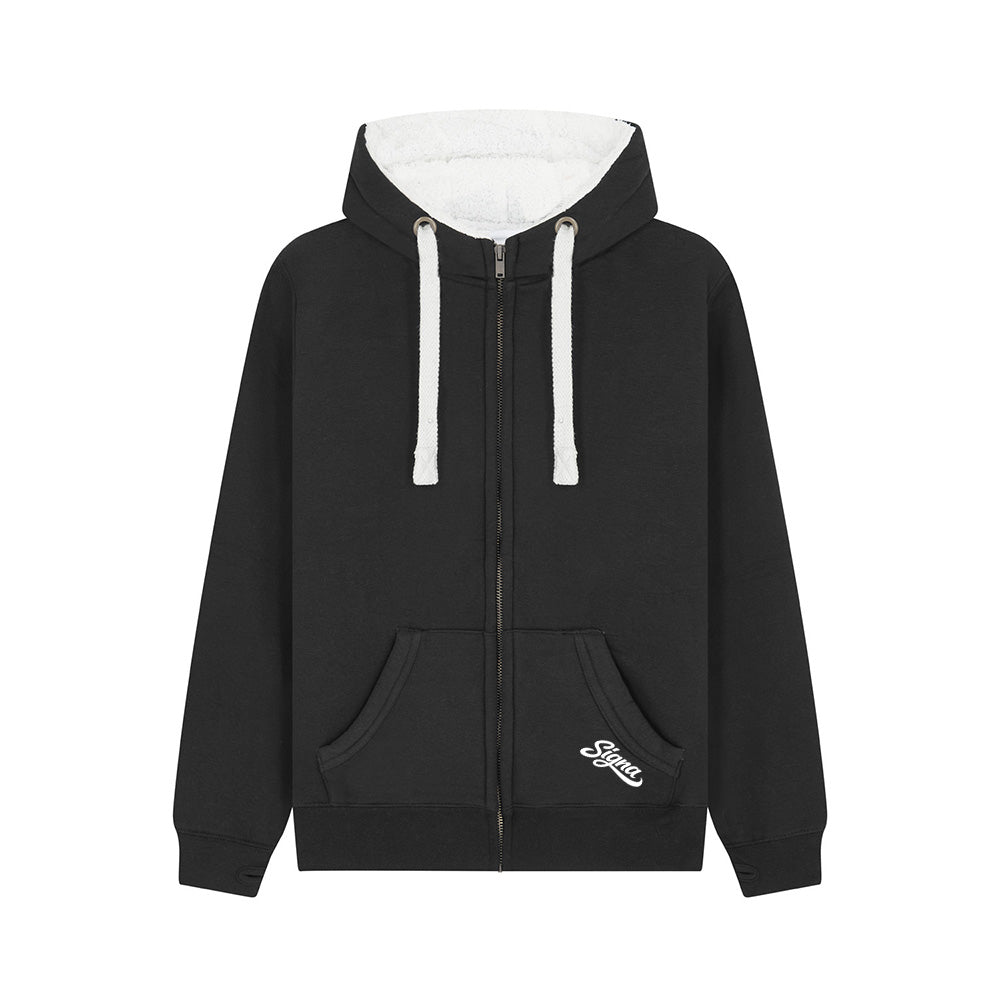Fleece Lined Zip Up Hoodie