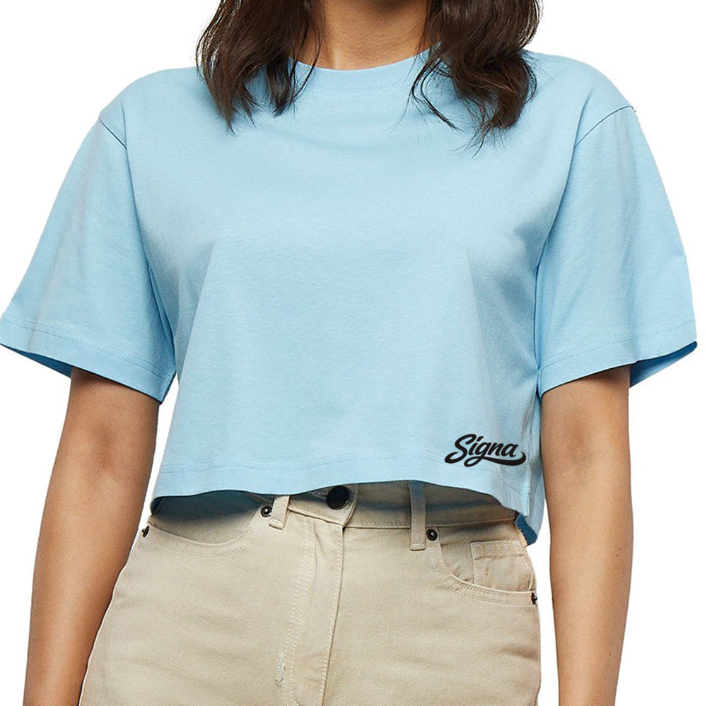 Ladies Cropped T shirt - Small base print