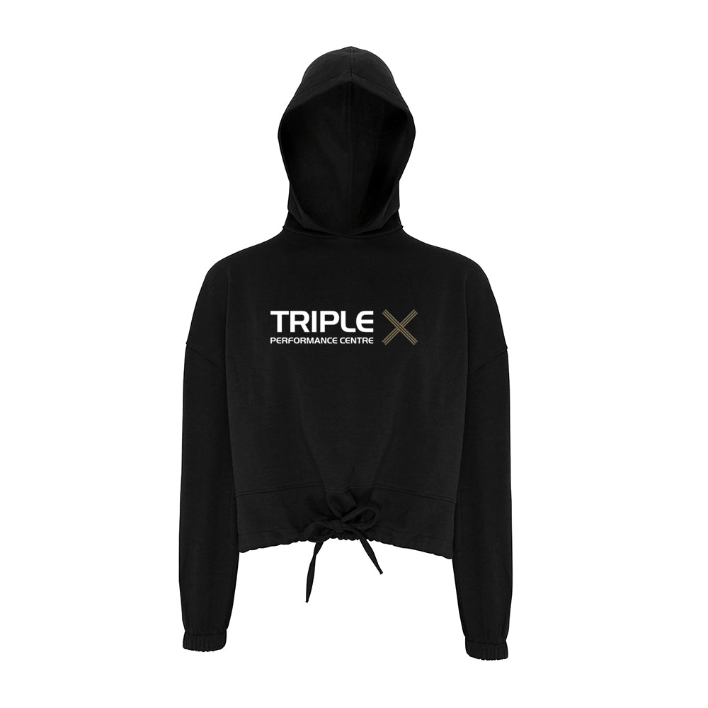 Triple X Performance Centre - Ladies cropped Drawstring hoodie