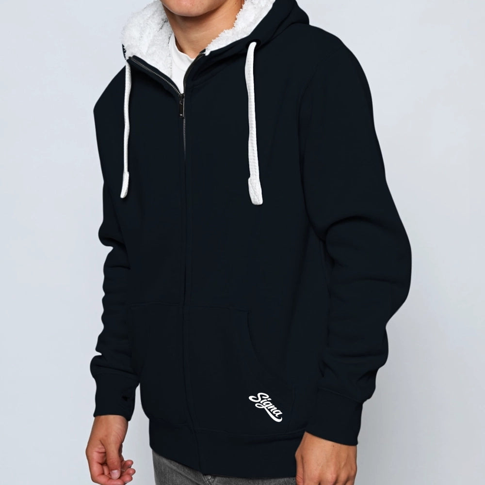 Fleece Lined Zip Up Hoodie