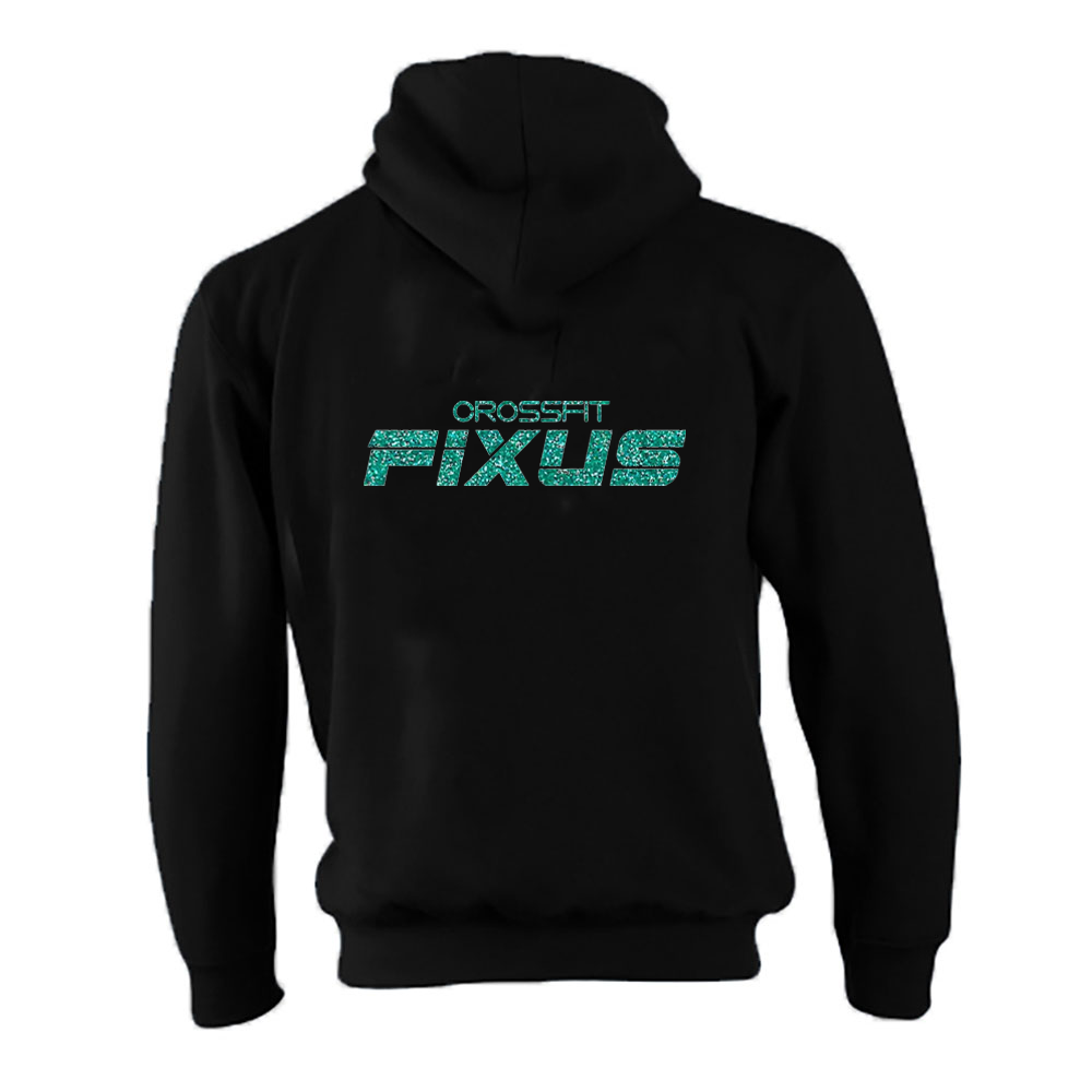 CrossFit Fixus Fleece Lined Zip Up Hoodie - Glitter Print