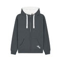 SALE ITEM - Fleece Lined Zip Up Hoodie - GREY
