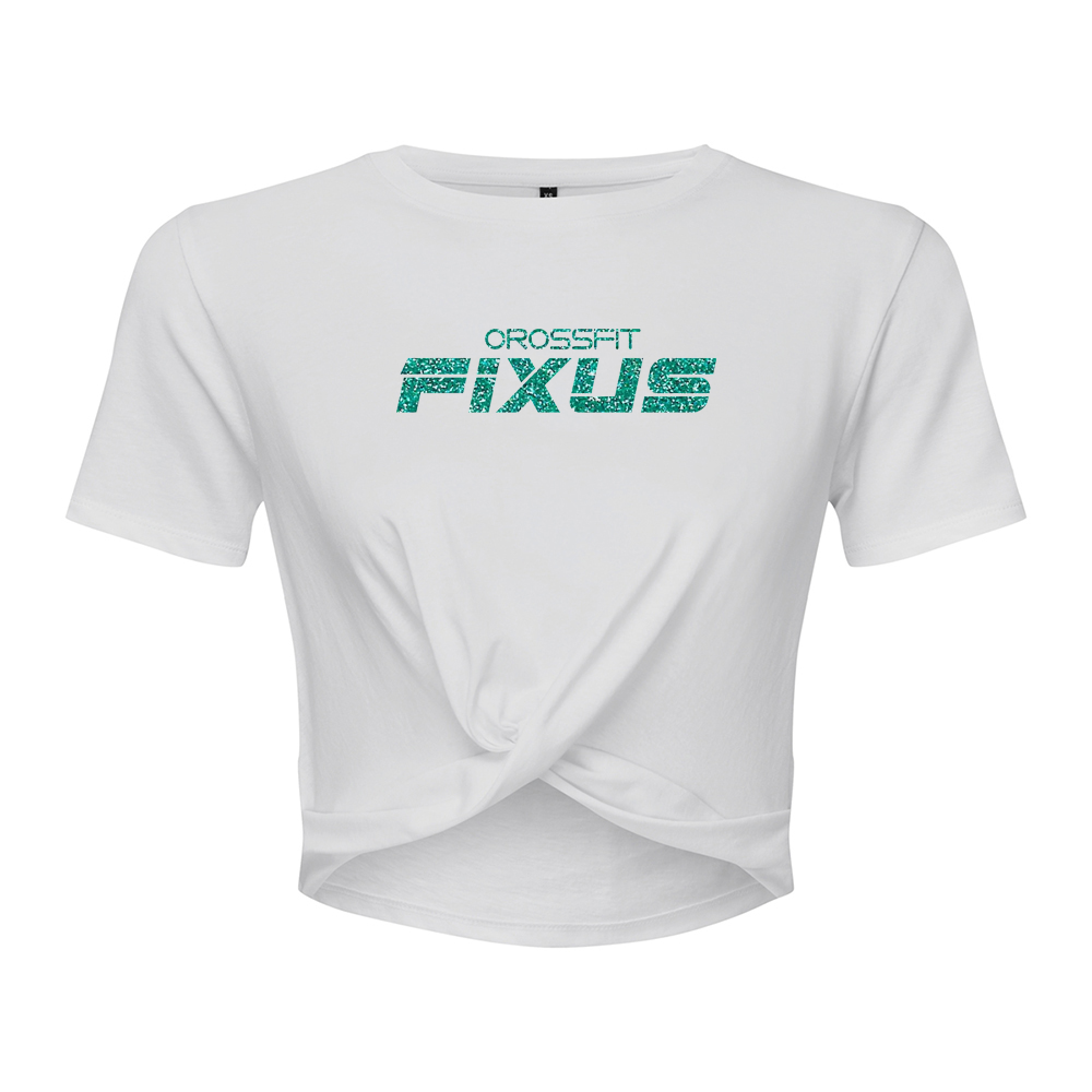 CrossFit Fixus - Twisted Crop T shirt - Glitter Print