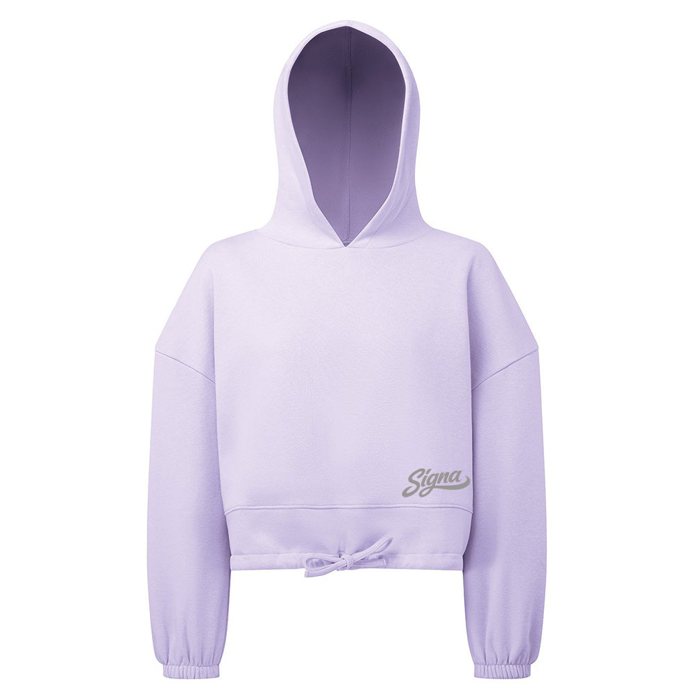 Ladies cropped Drawstring hoodie