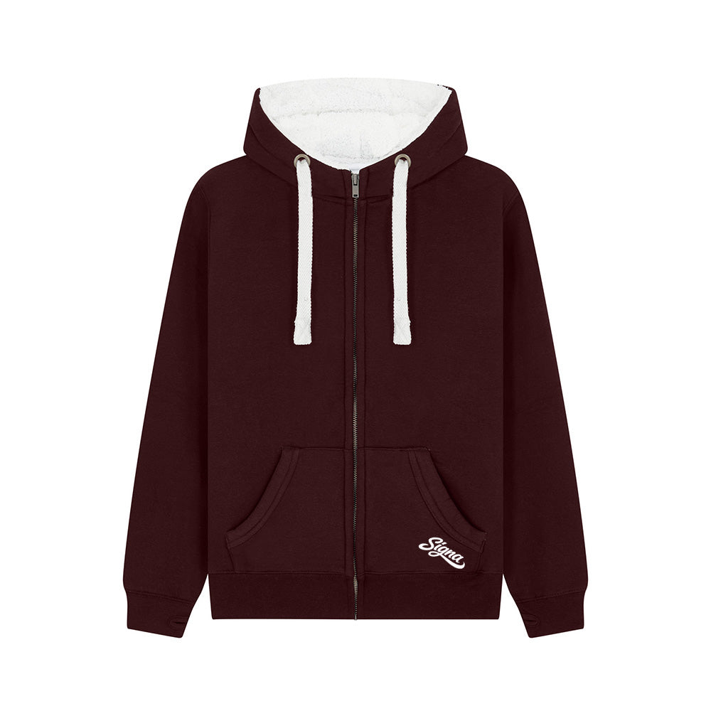 Fleece Lined Zip Up Hoodie
