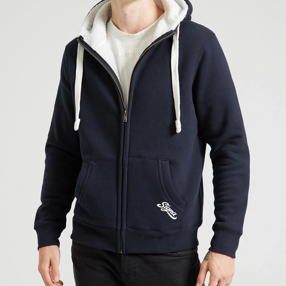 Fleece Lined Zip Up Hoodie