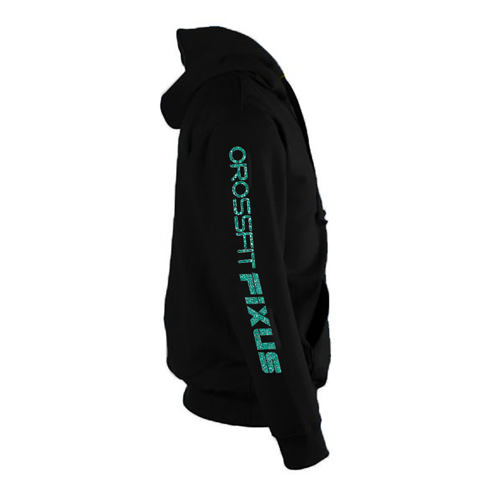 CrossFit Fixus Fleece Lined Zip Up Hoodie - Glitter Print