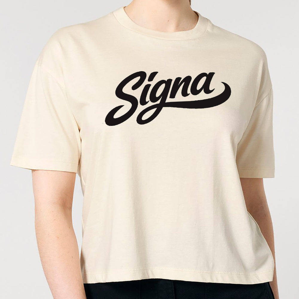 Boxy short T shirt - Large Print