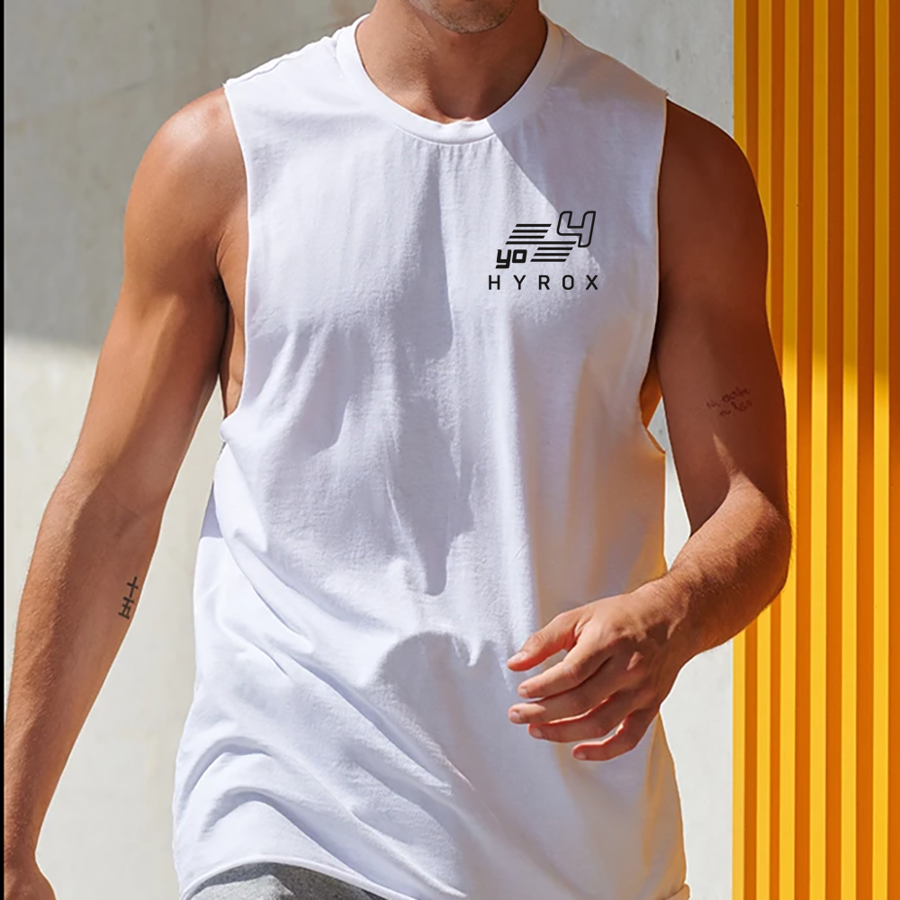 YO4 - Mens muscle vest - Hyrox Print