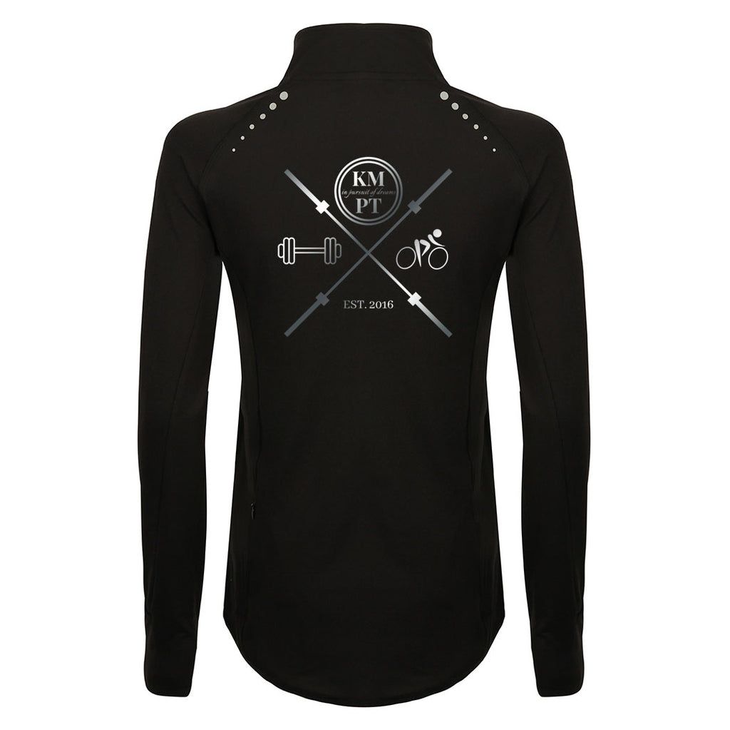KM PT Ladies Long Sleeve Zip Neck Performance Top